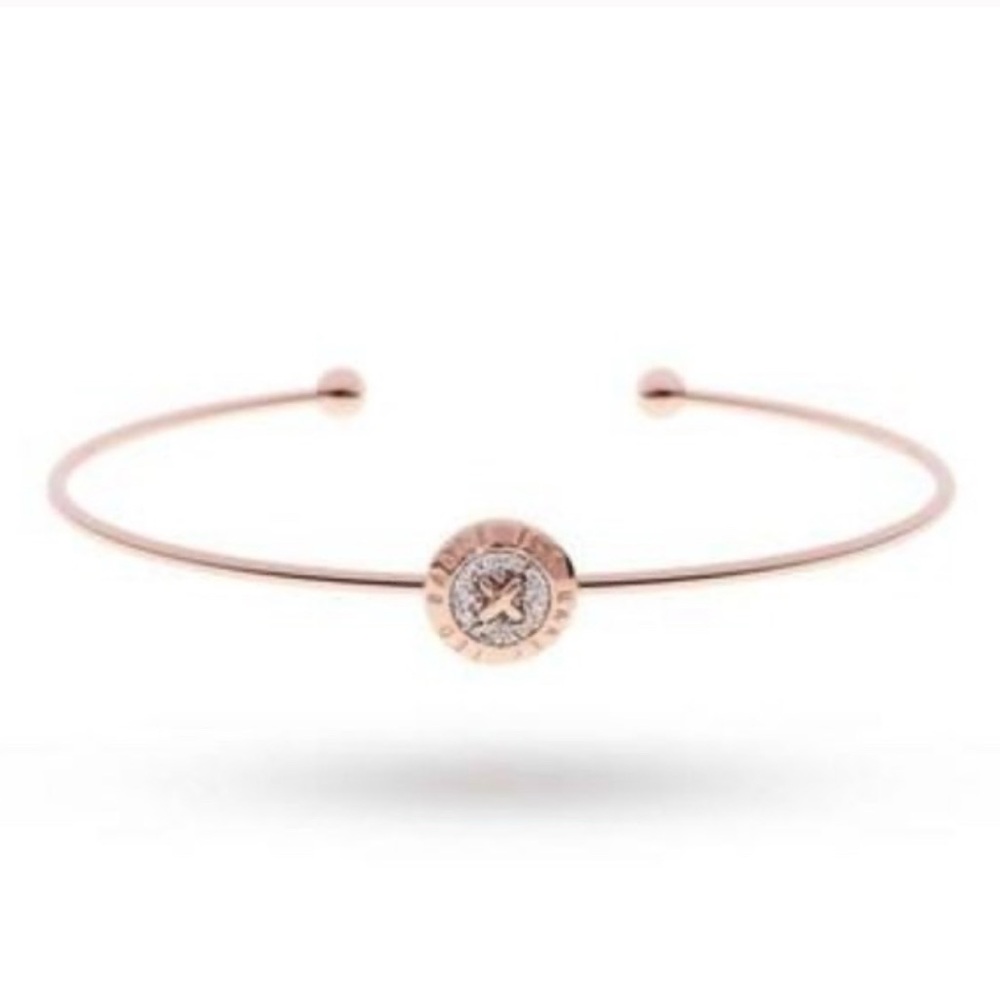 Ted Baker Elvas Rose Gold Glitter Dust Mini Button Cuff